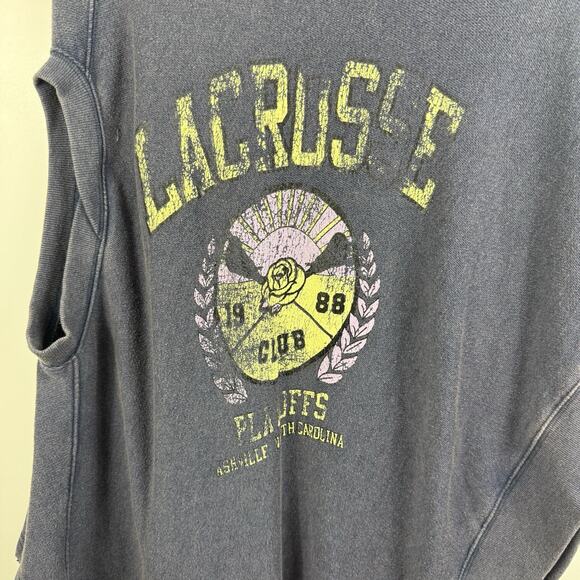 Free People Graphic Lacrosse Off Side Sweatshirt Asymmetrical Oversized Boho - Picture 5 of 16